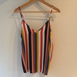 🆕 Allison Joy | Evereve| Croix Colorful Multi Striped Camisole, Size M